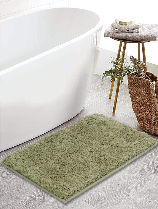 light green bath mat