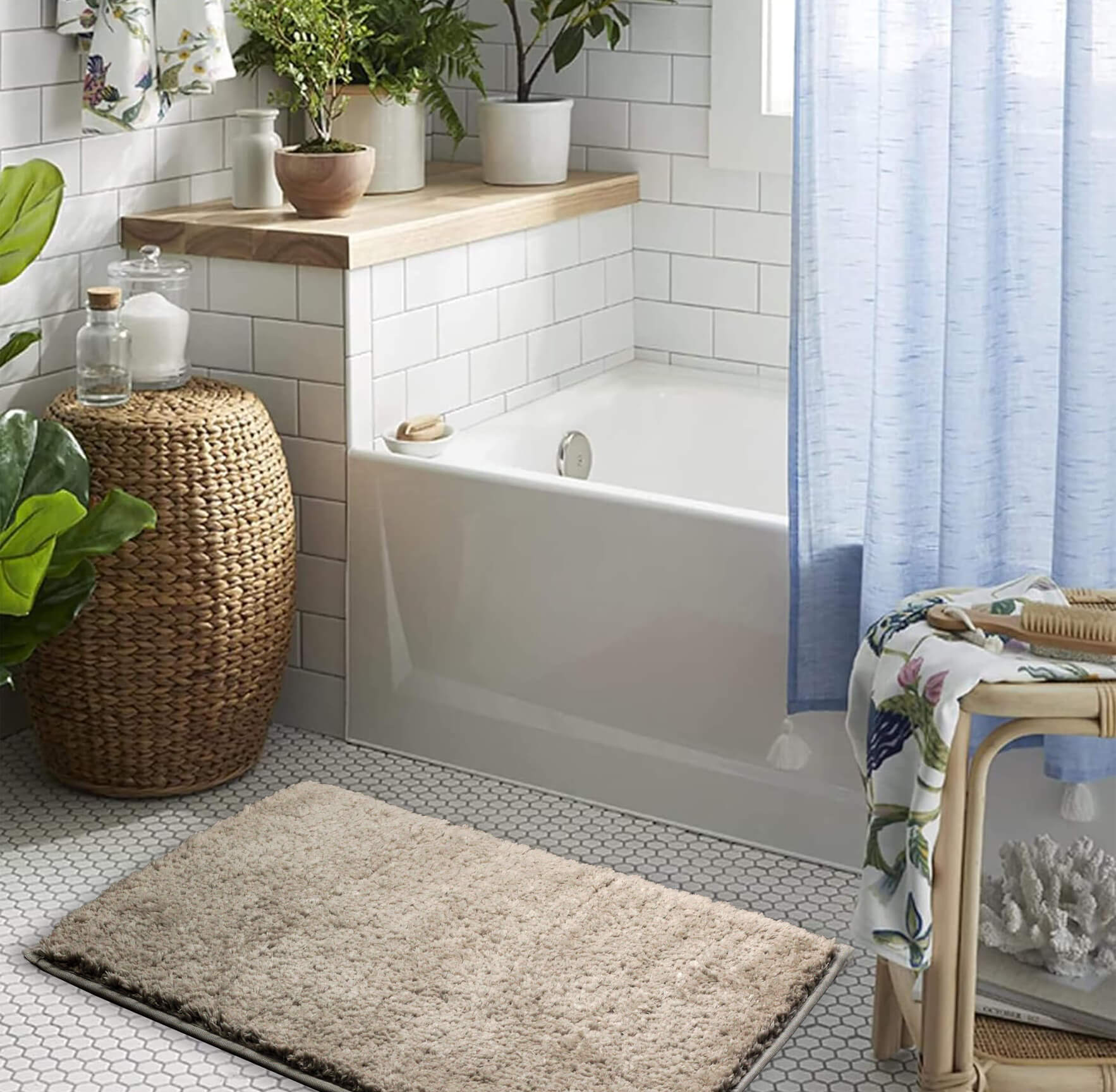 stone bath mat