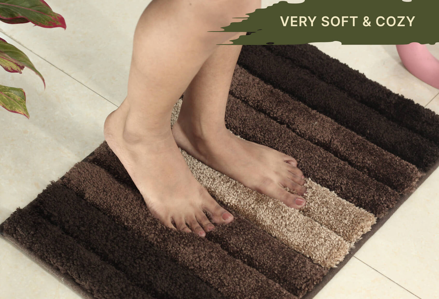 walnut brown bath mat