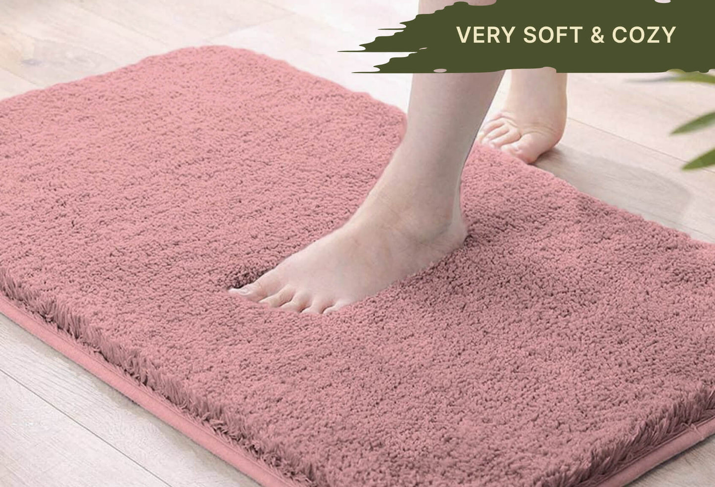 pink bath mat