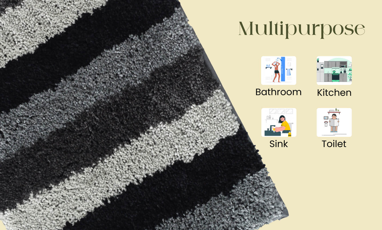 shadow grey bath mat