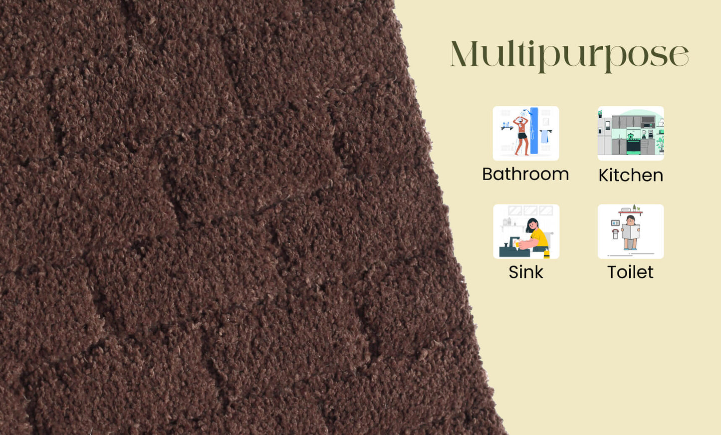 chocolate bath mat brown