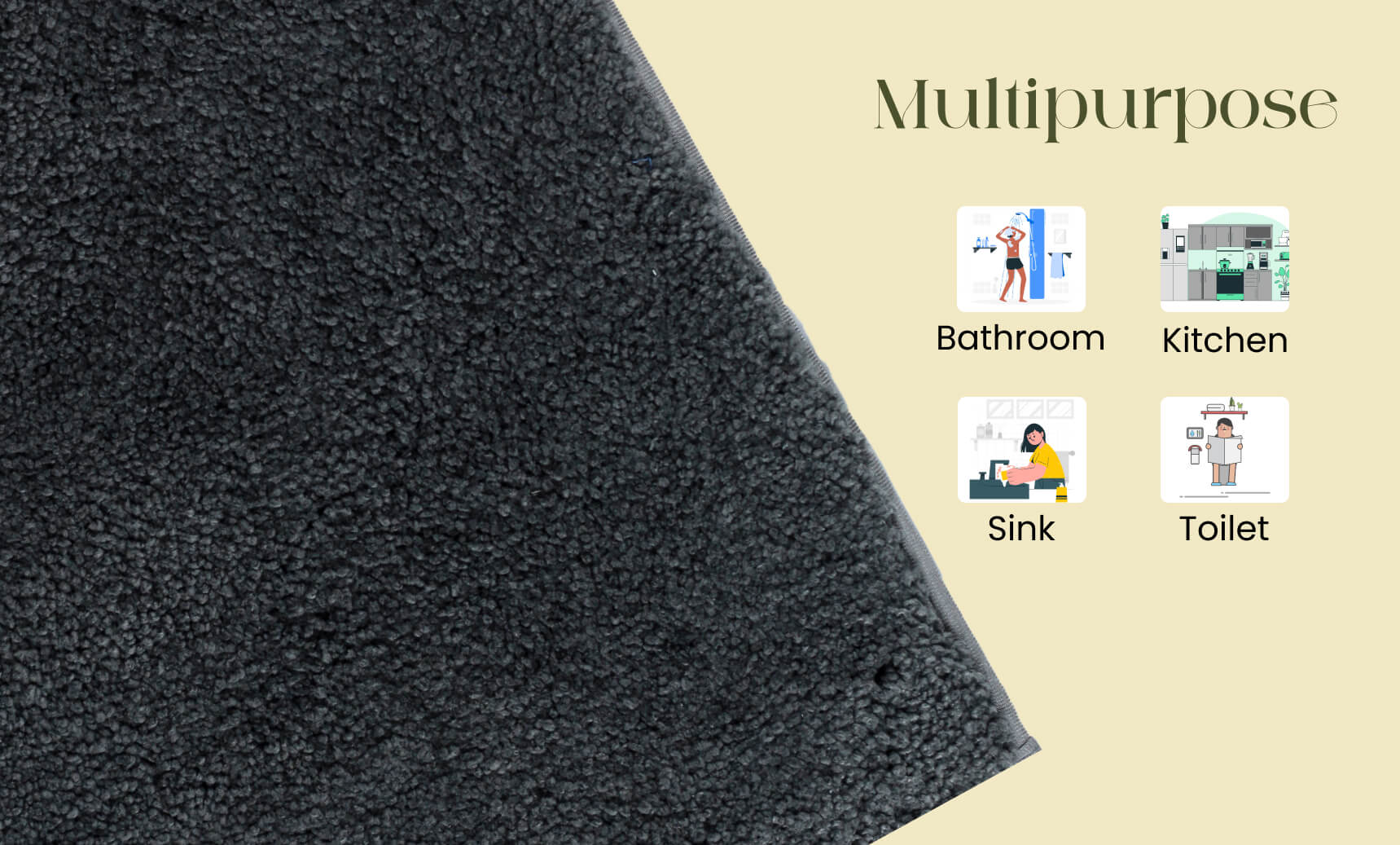 anthra grey bath mat