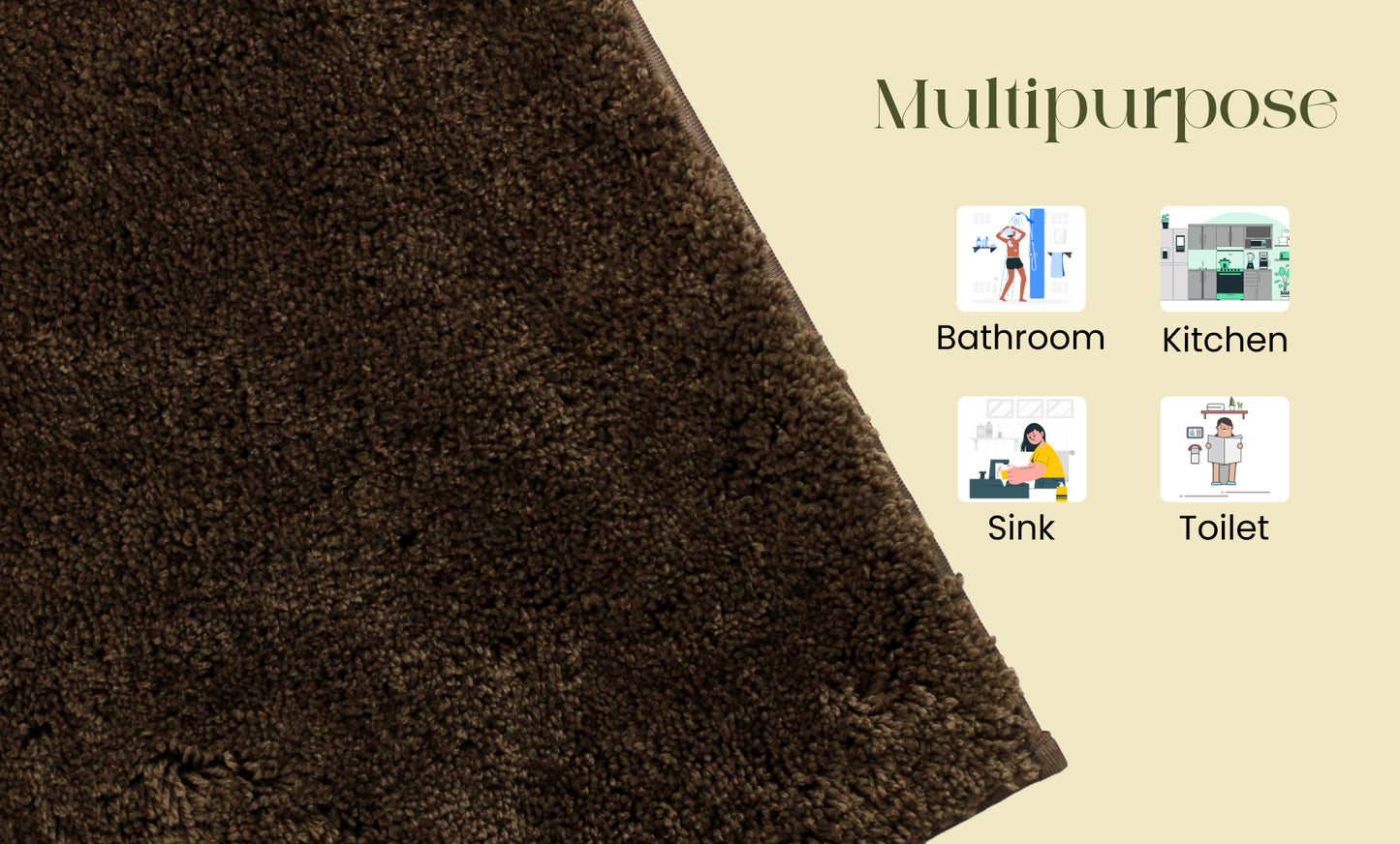 chocolate brown bath mat