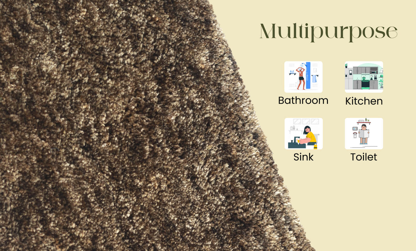 rock brown bath mat