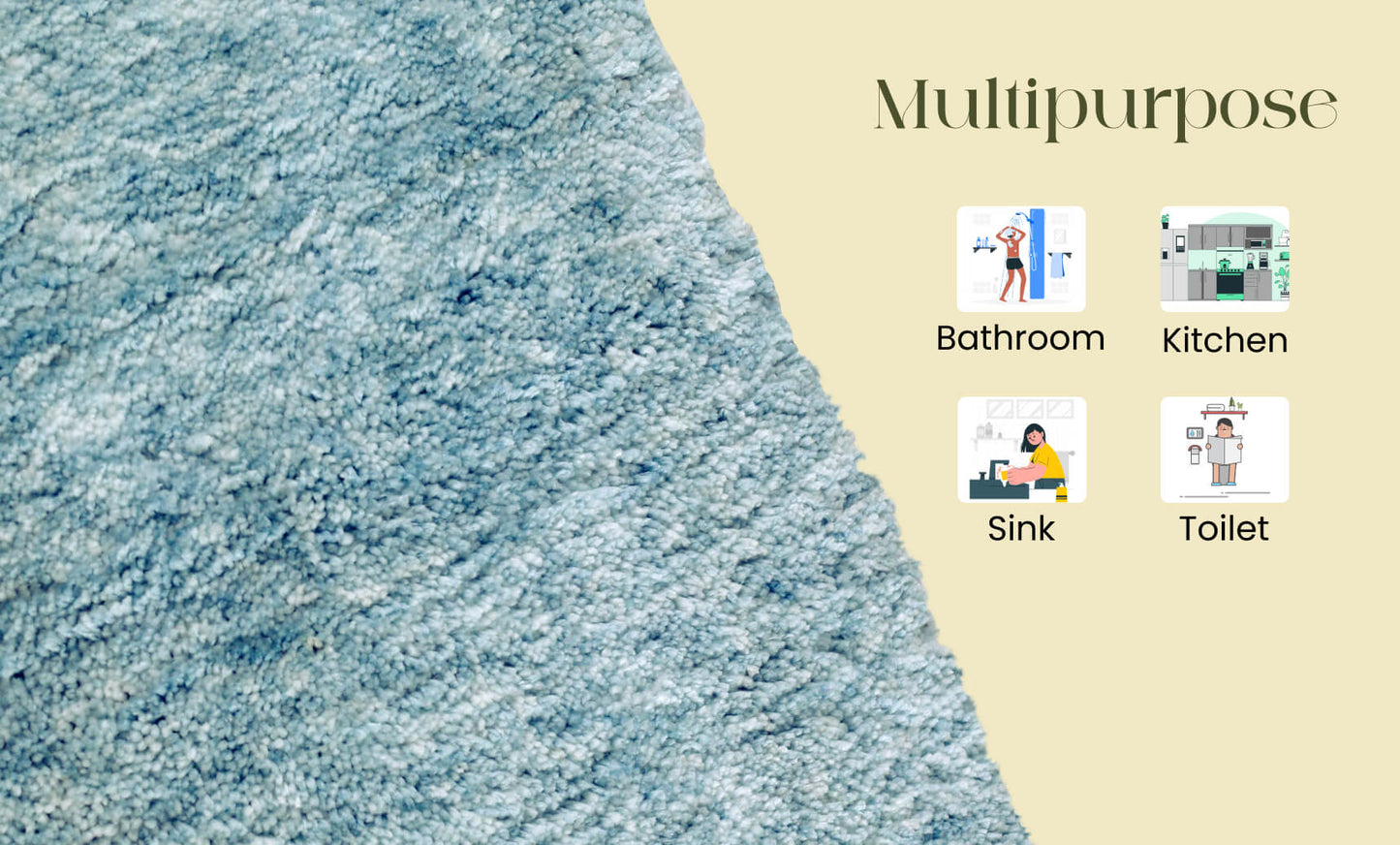 aqua bath mat blue