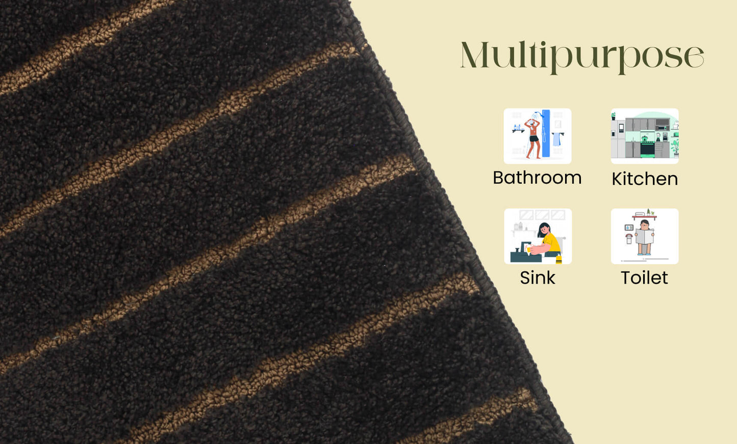 coffee brown bath mat