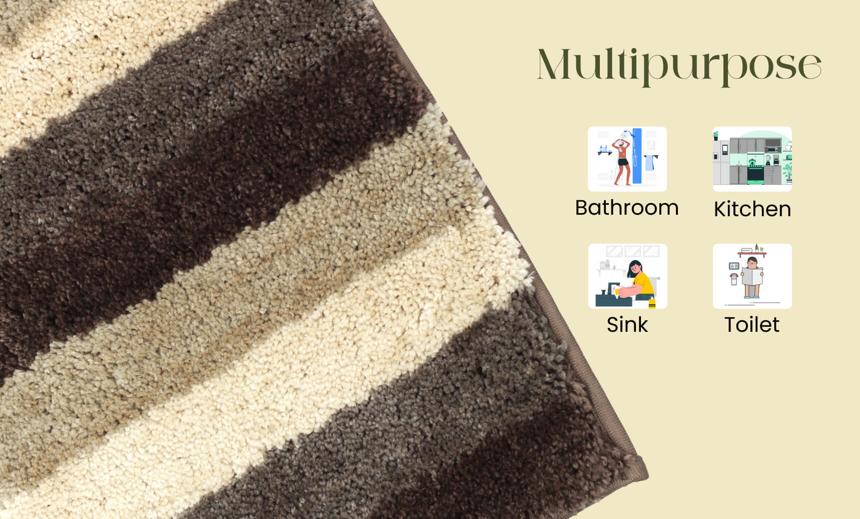 amber bath mat brown