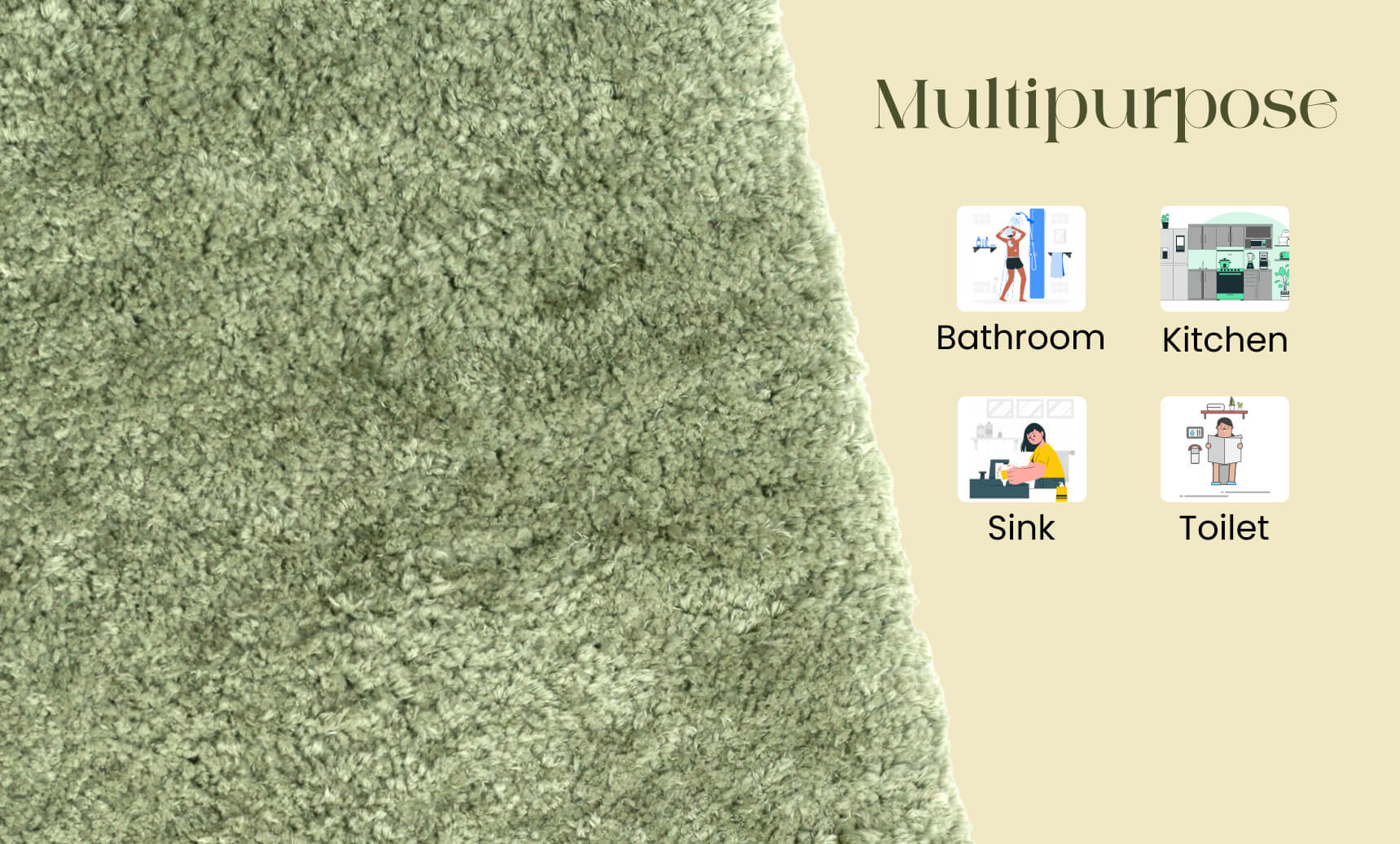 light green bath mat