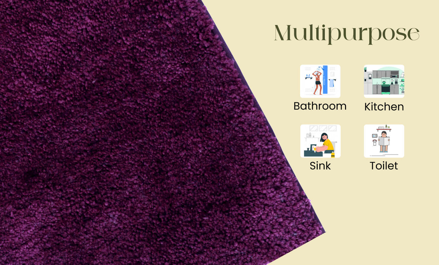 wine purple bath mat