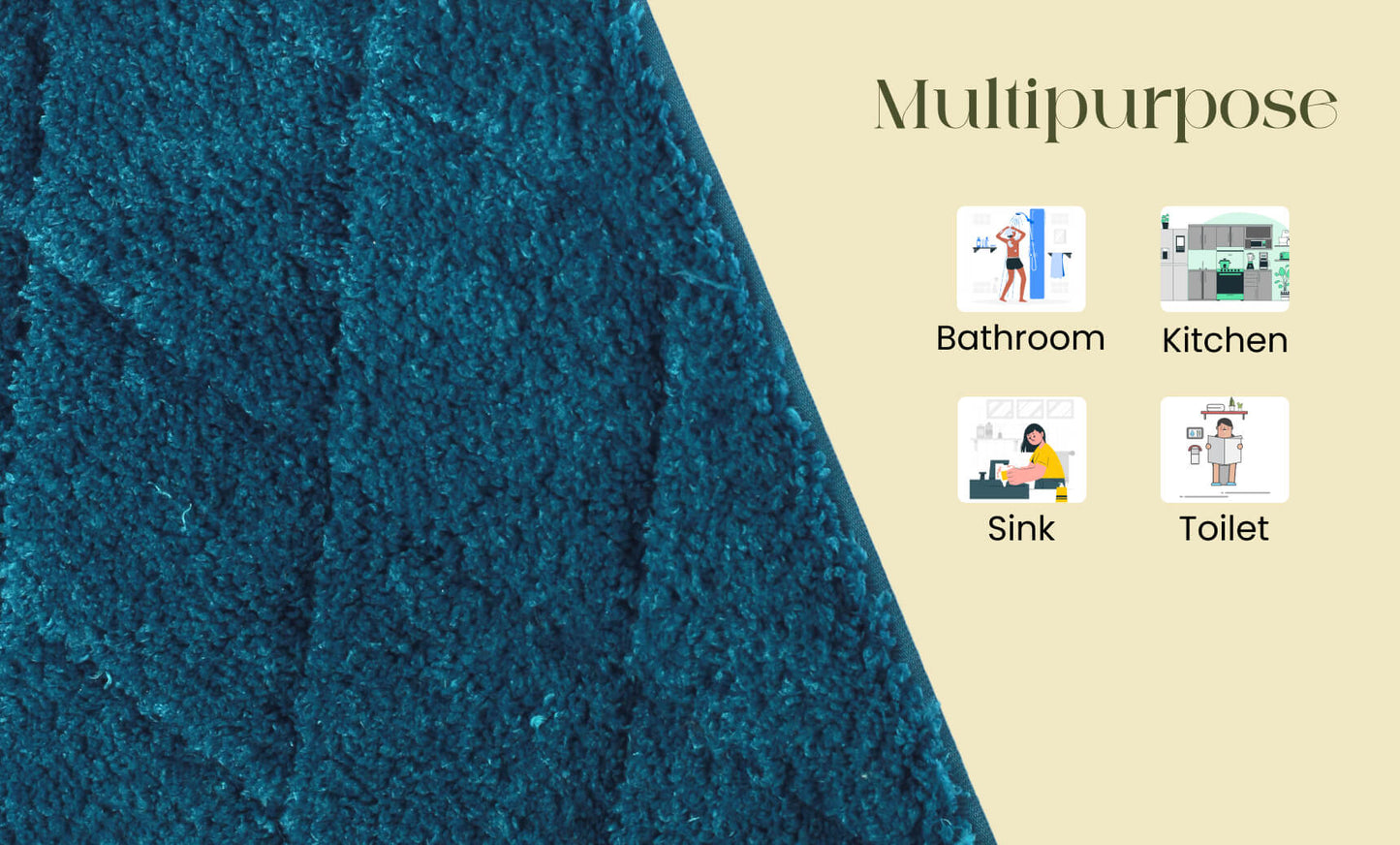 royal blue bath mat