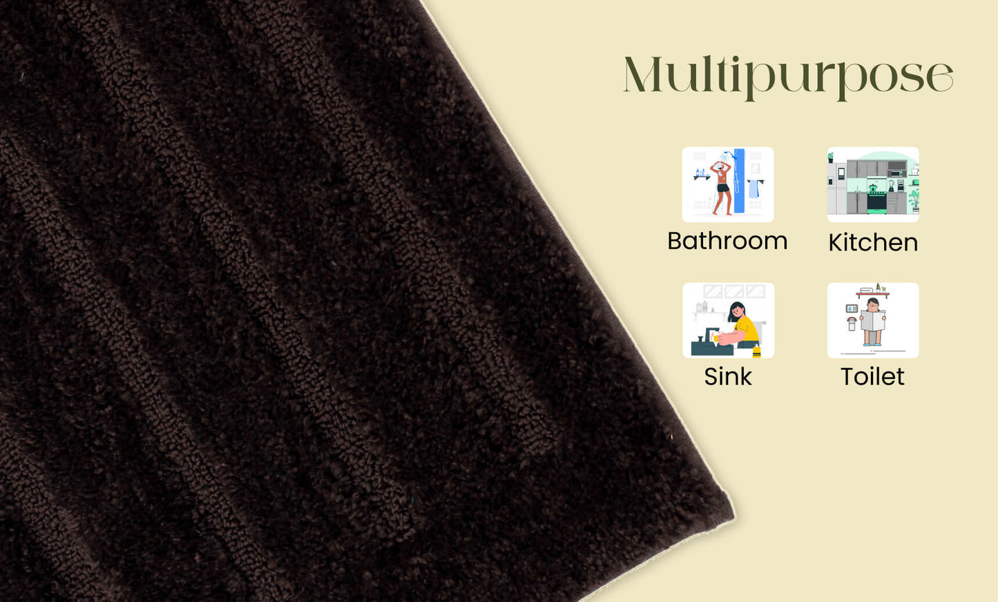 chocolate bath mat