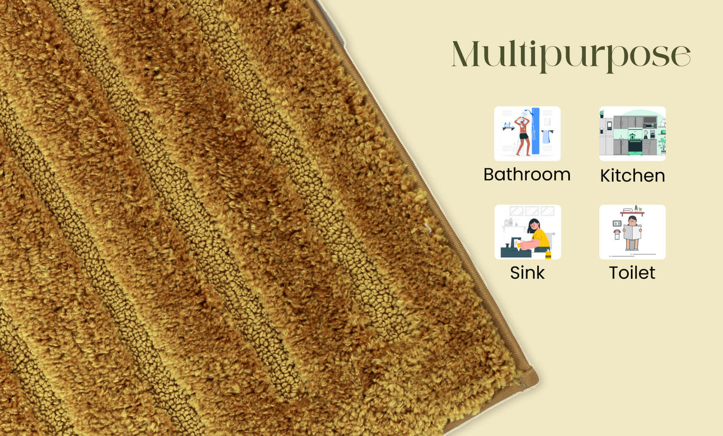 gold bath mat