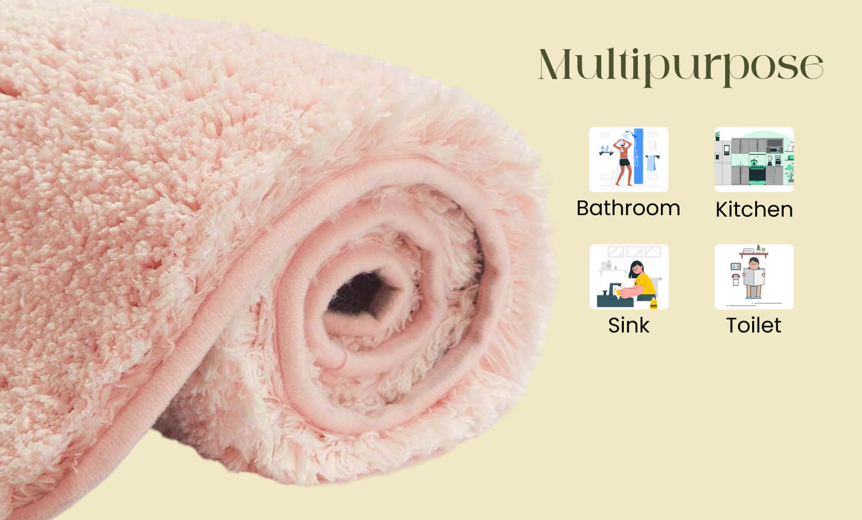 pink bath mat