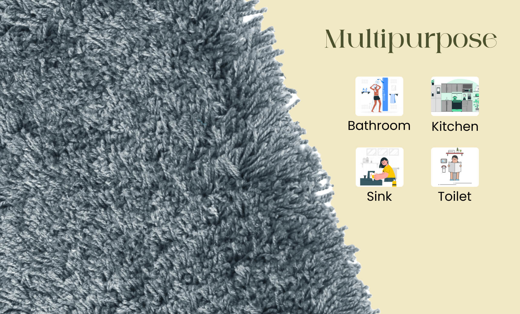 grey bath mat