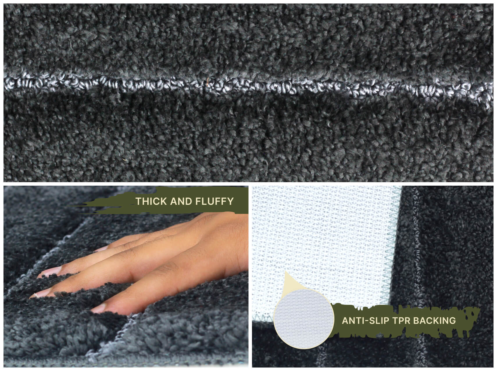 anthra black bath mat