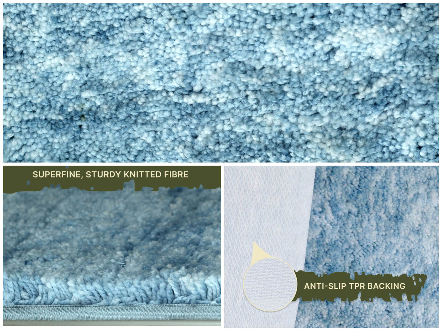 aqua bath mat blue