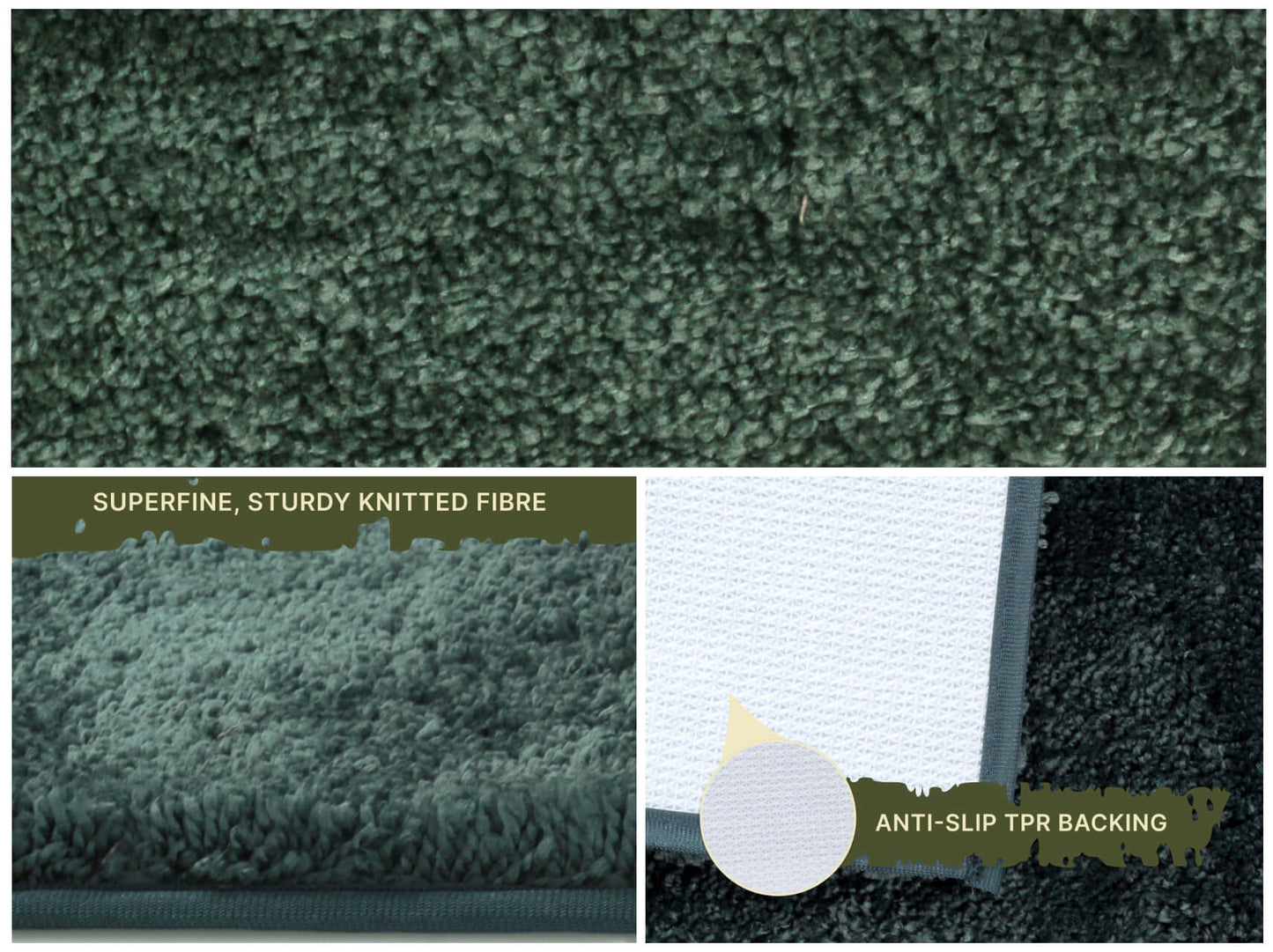 seige green bath mat