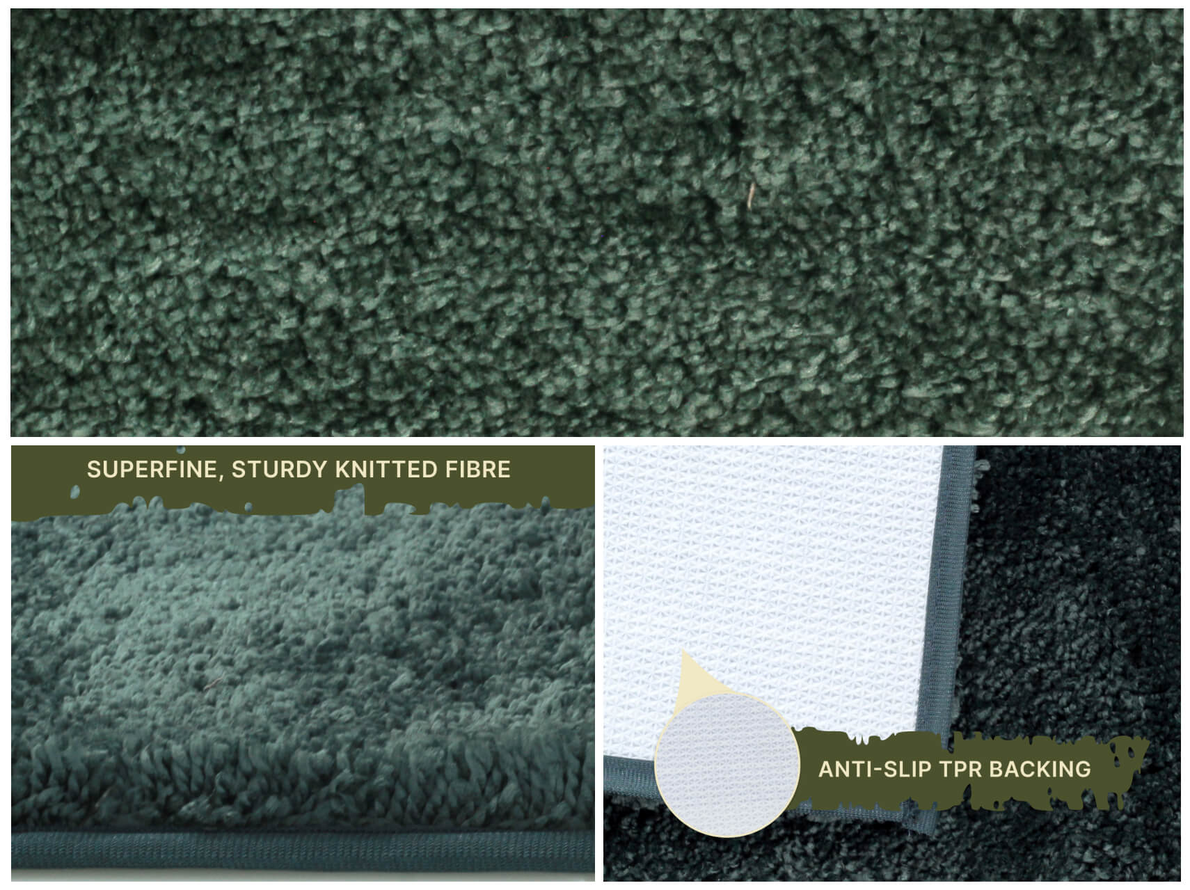 seige green bath mat