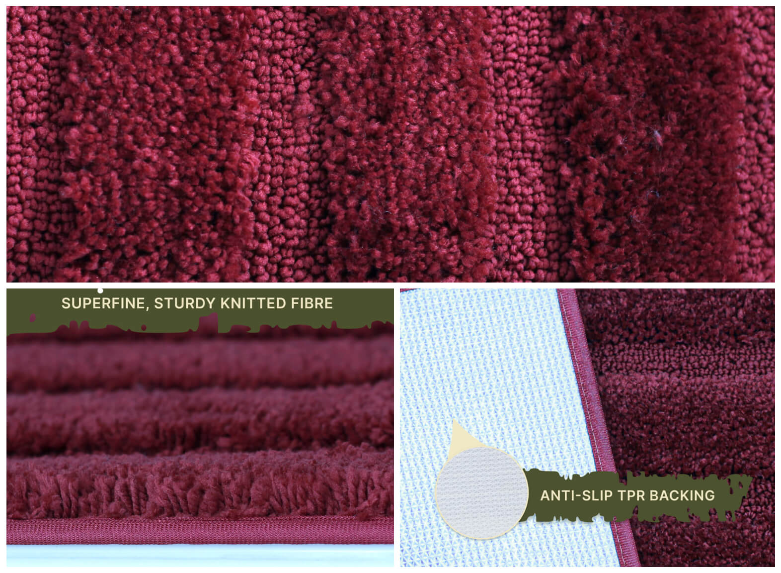 maroon bath mat