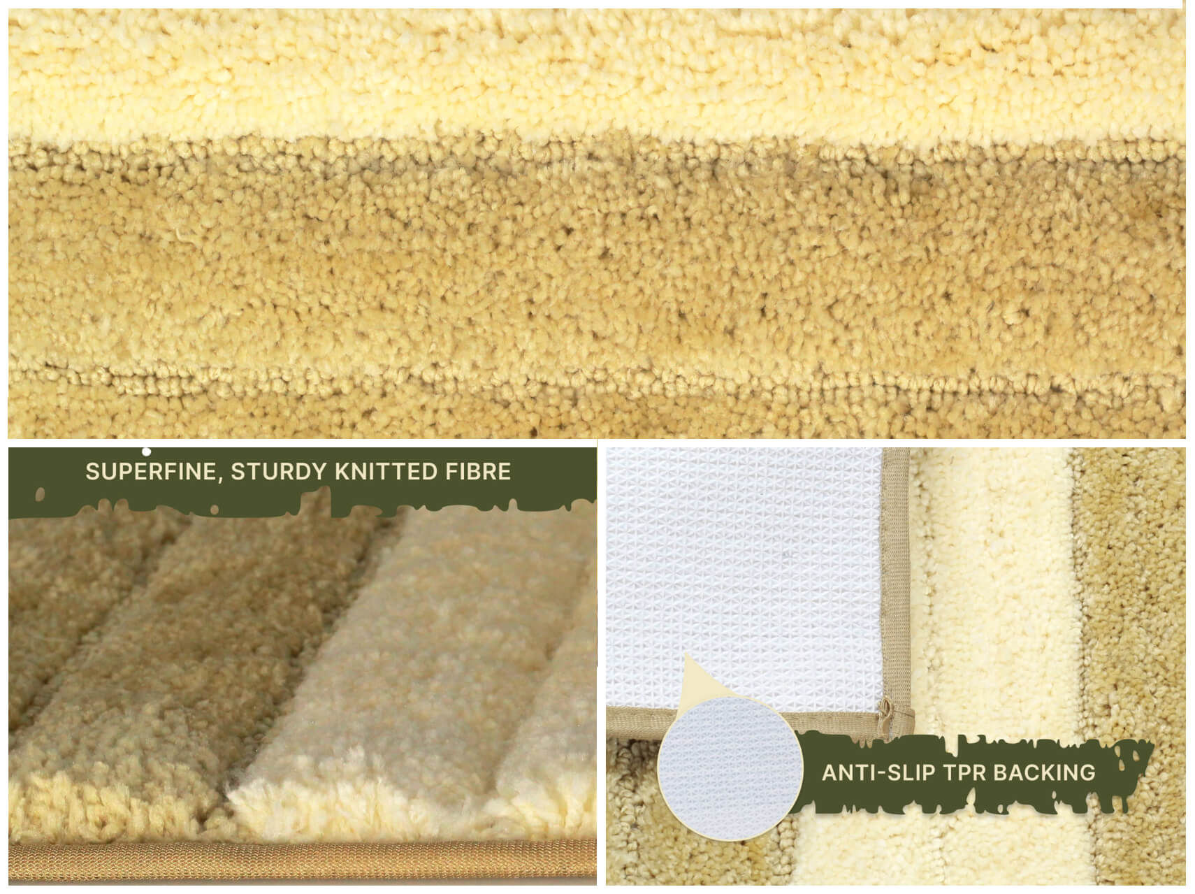 tobacco beige bath mat