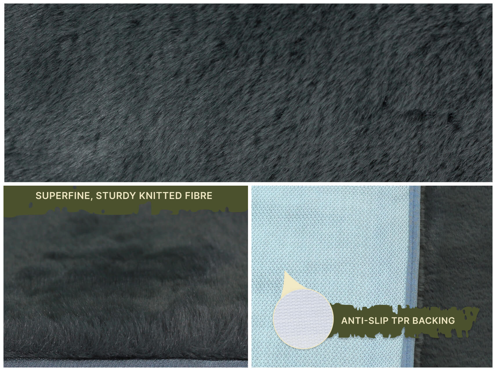 dark grey bed runner