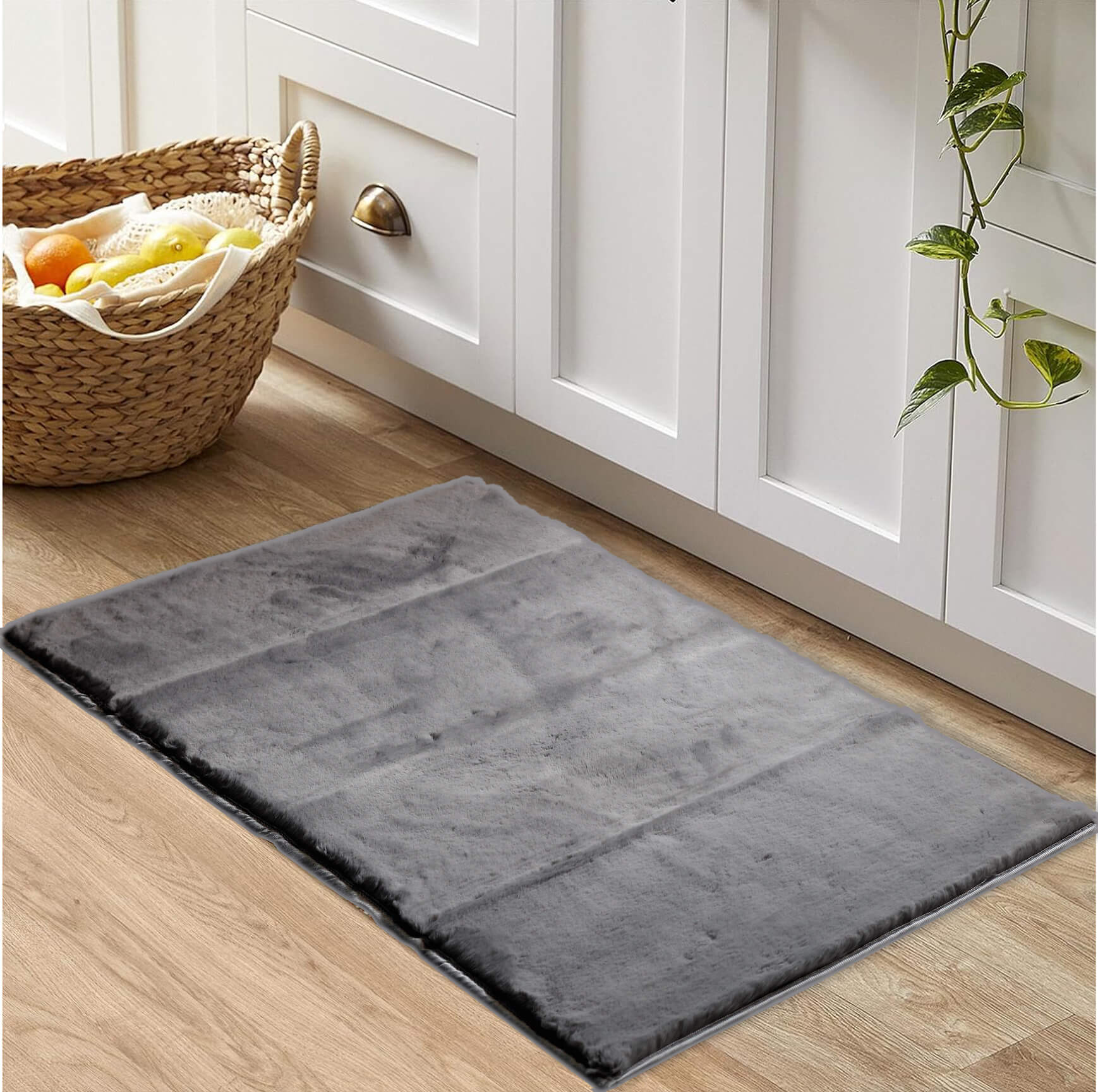 grey floor mat