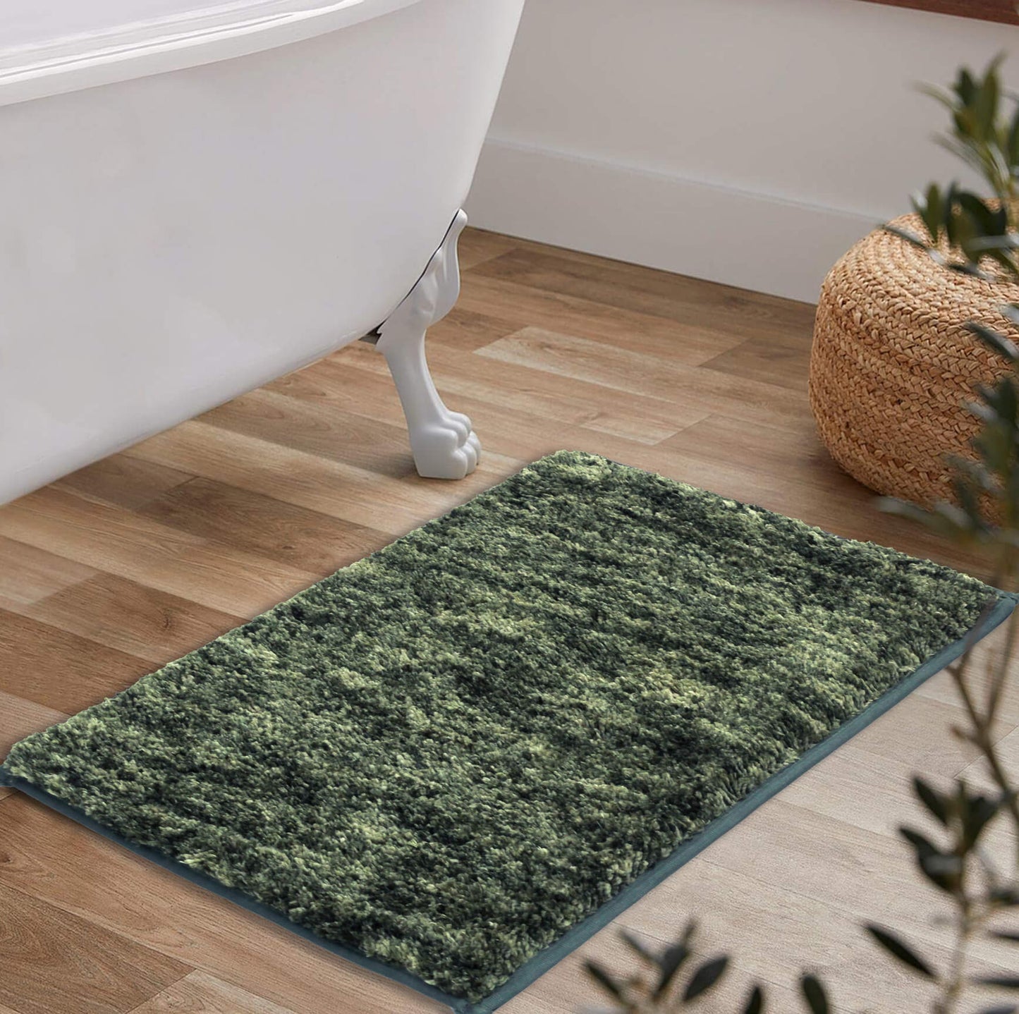 hunter green bath mat