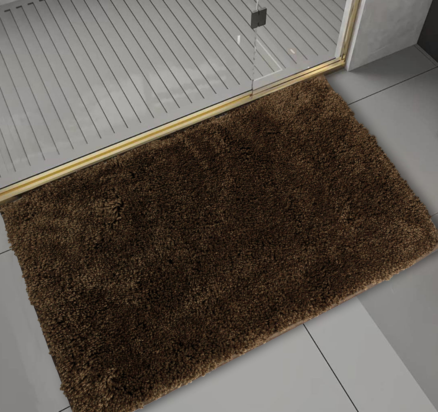 chocolate brown bath mat