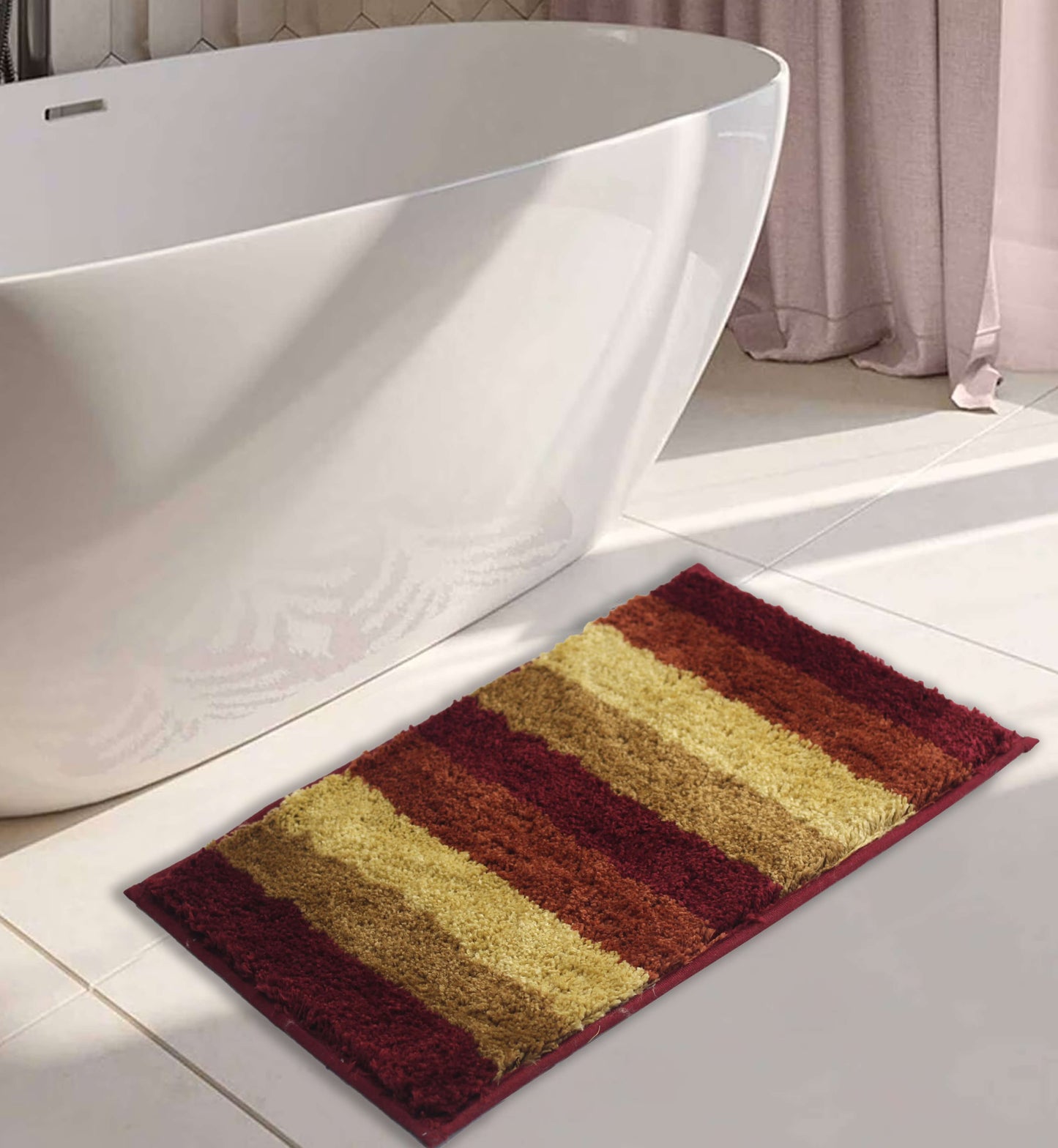 lava red bath mat