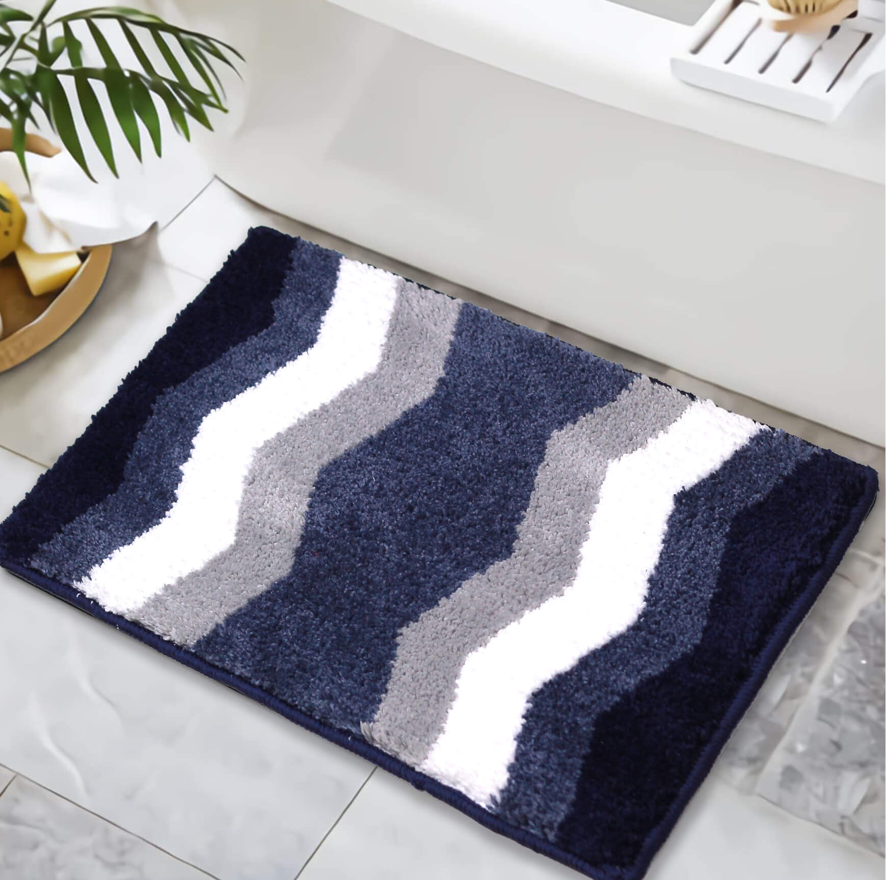 blue bathmat