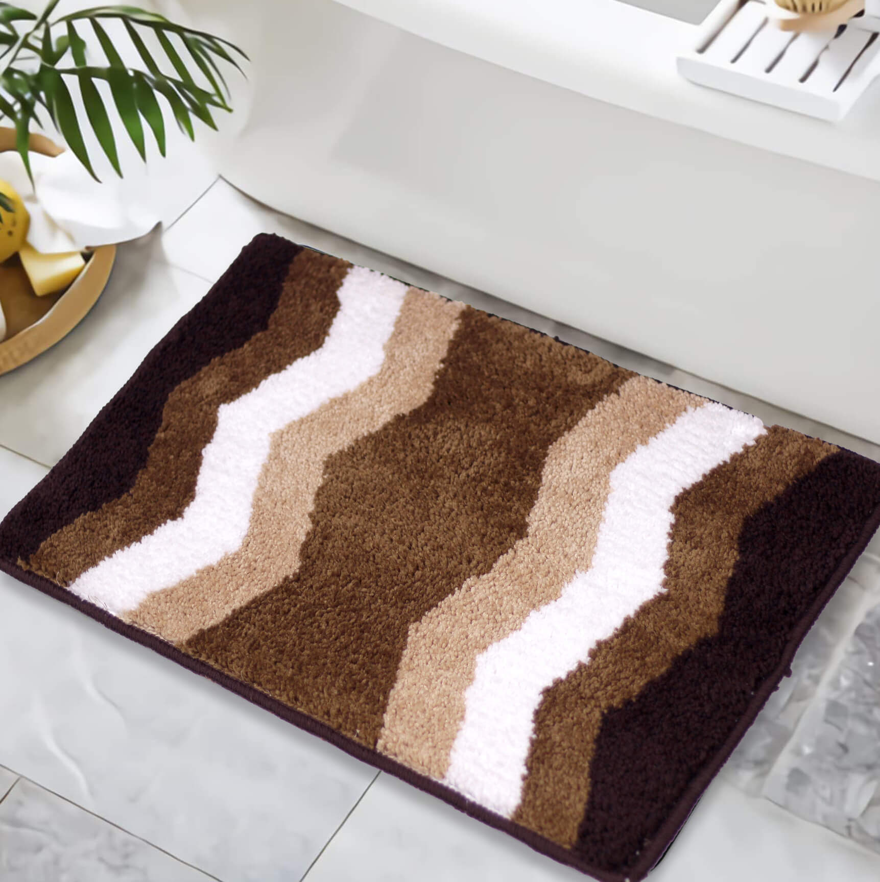 brown bathmat