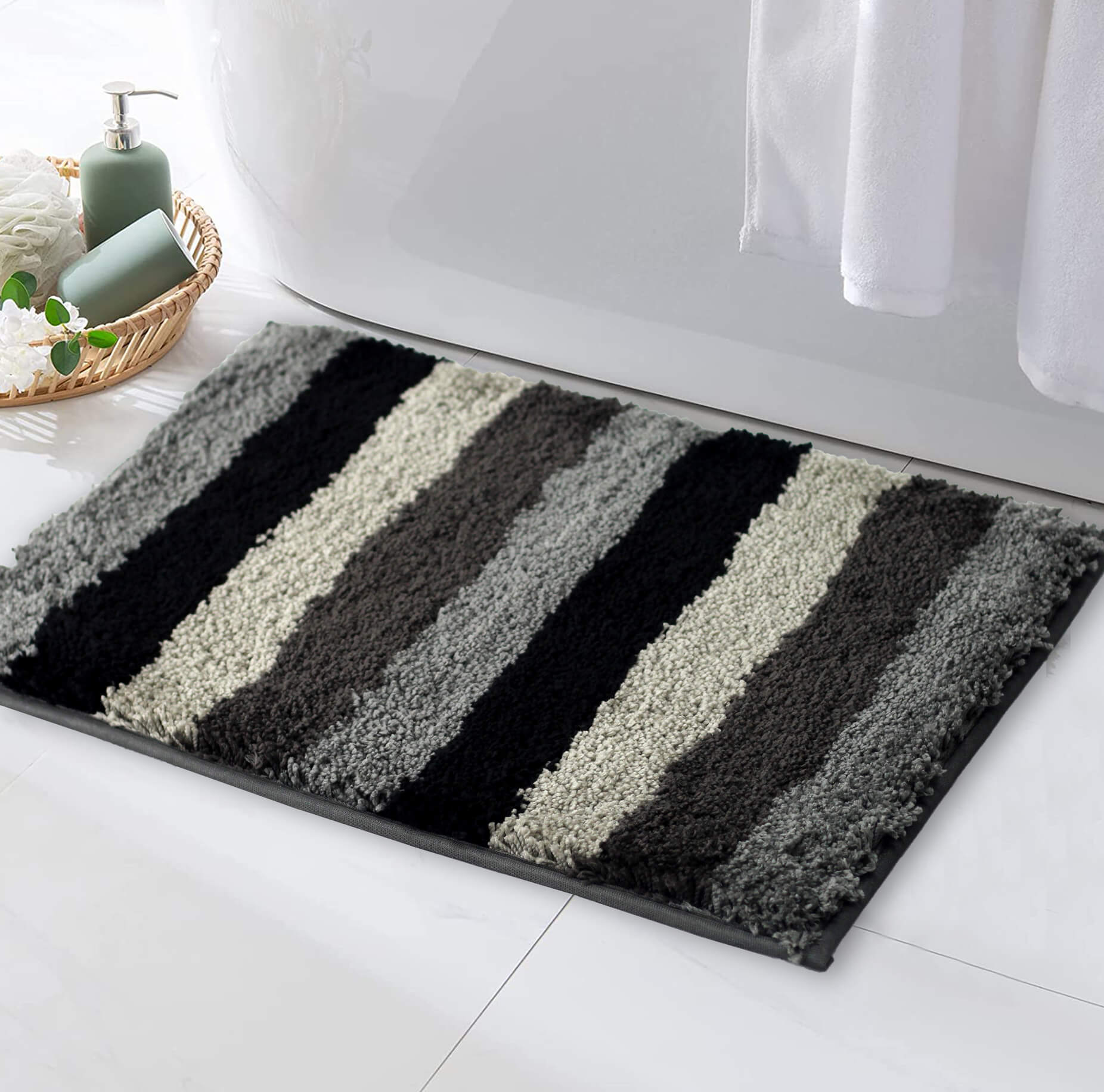 shadow grey bath mat