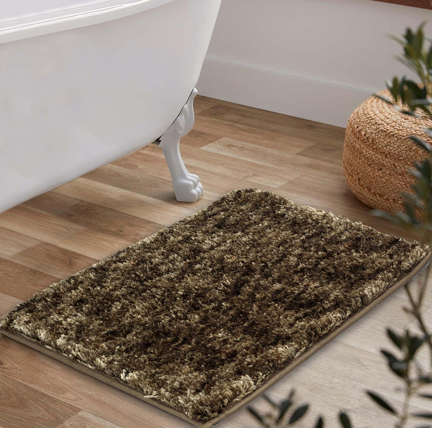 rock brown bath mat